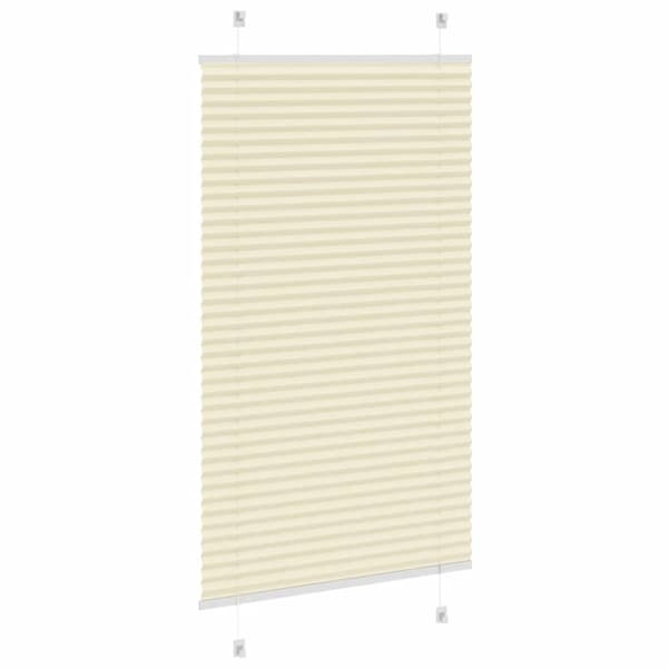 Plisserad persienn cremefärgad 70x150 cm tyg bredd 69,4 cm