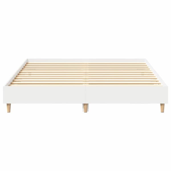 Sängram 2 pcs Vit 152 x 203 cm Konstruerat trä
