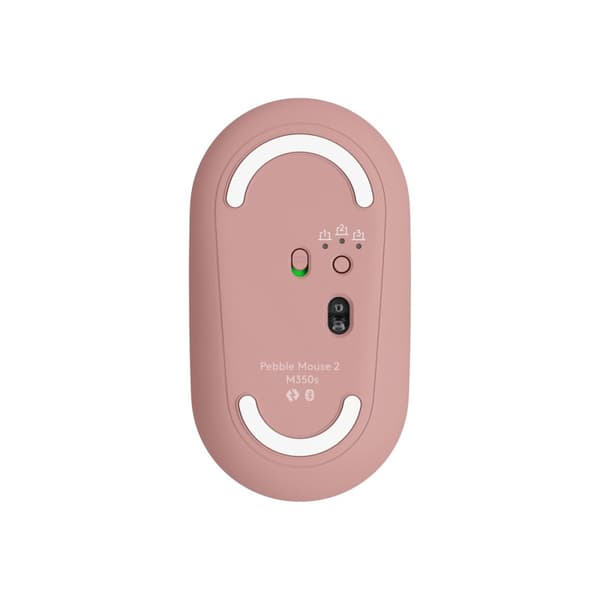 Logitech Pebble Mouse 2 M350s - mus - Bluetooth 5.2 LE - tonal rose