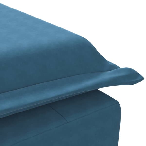 Massageschäslong med bolster blå sammet
