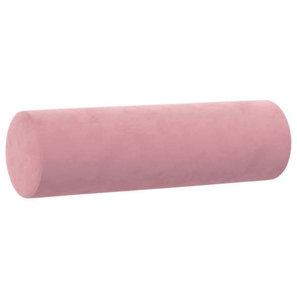 Soffgrupp med dynor 3 delar rosa sammet