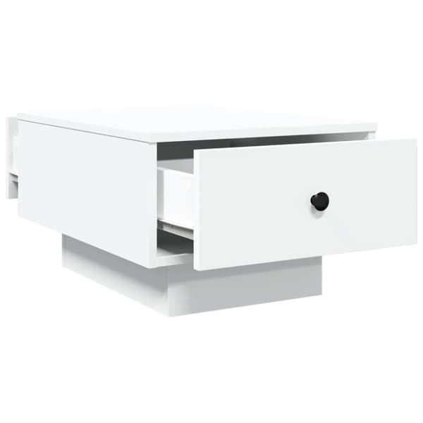 Soffbord vit 60x45x31 cm konstruerat trä