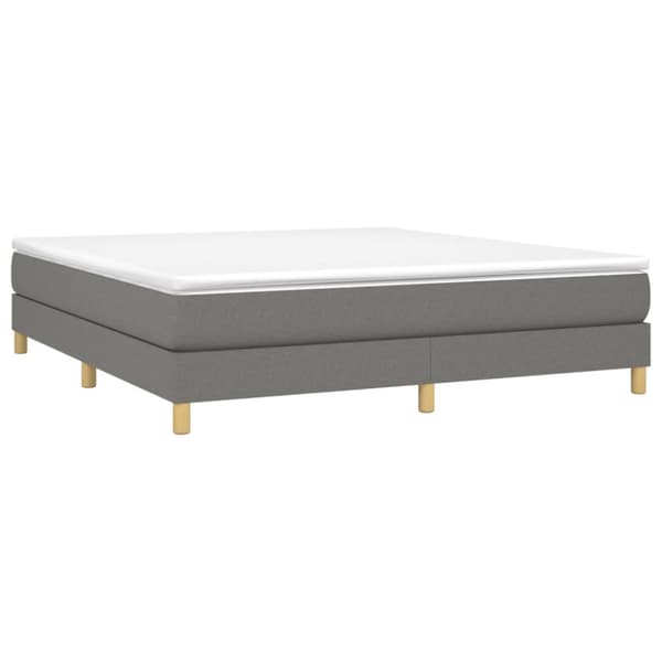 Boxspring-sängram mörkgrå 160x200 cm tyg