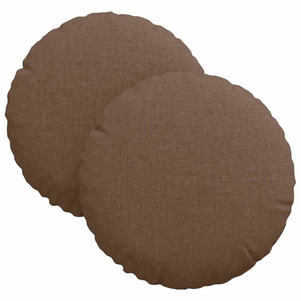 Sittkuddar 2 pcs Brun Ø30 x 13 cm tyg