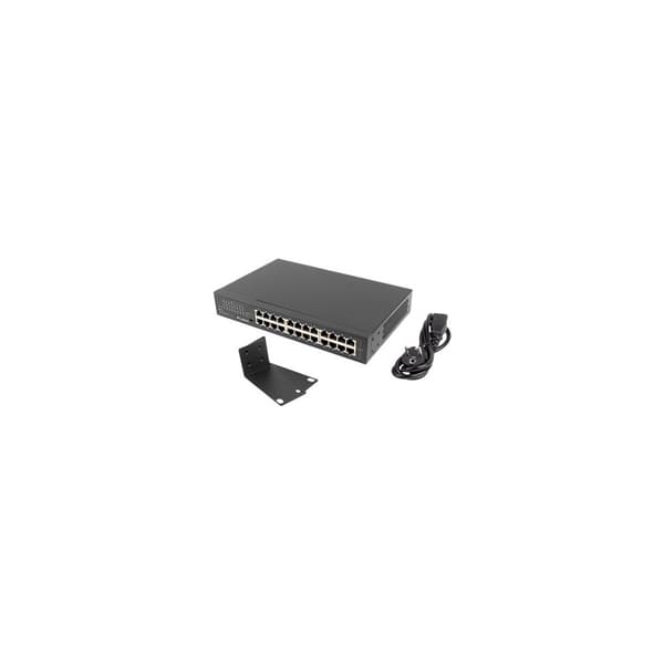 Lanberg RSGE-24 - switch - 24 portar - ohanterad - rackmonterbar