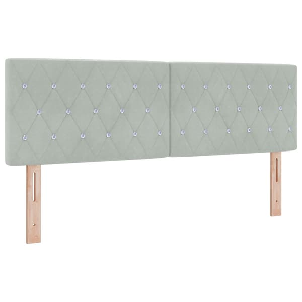Huvudgavel Ljusgrå 160 cm Sammet