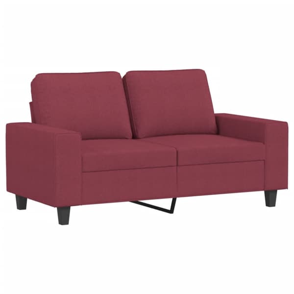 Soffgrupp 3 delar vinröd tyg