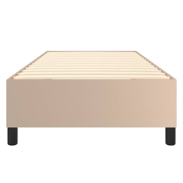 Boxspring-sängram cappuccino 90x200 cm konstläder