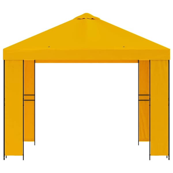 Paviljong 3 x 3 m Gul Polyester och Stål 190