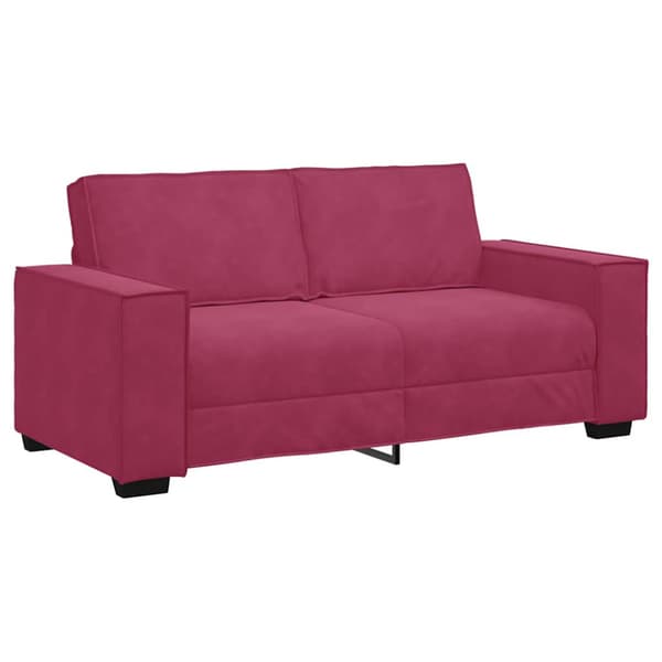 2-sitssoffa vinröd 180x78x84 cm sammet