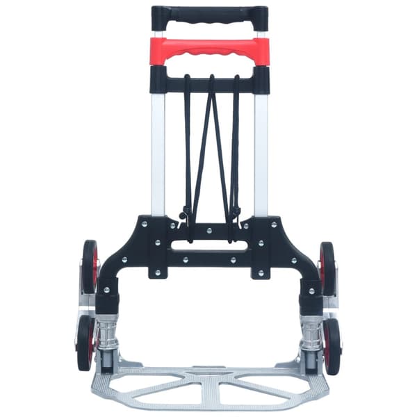 Hopfällbar trappkärra 70 kg aluminium silver