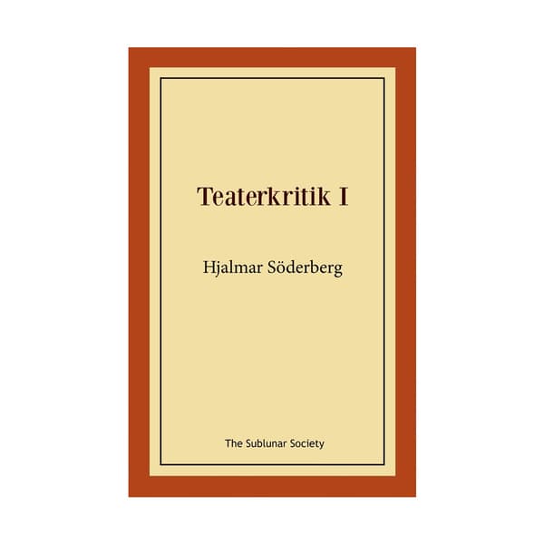 Teaterkritik I (häftad)