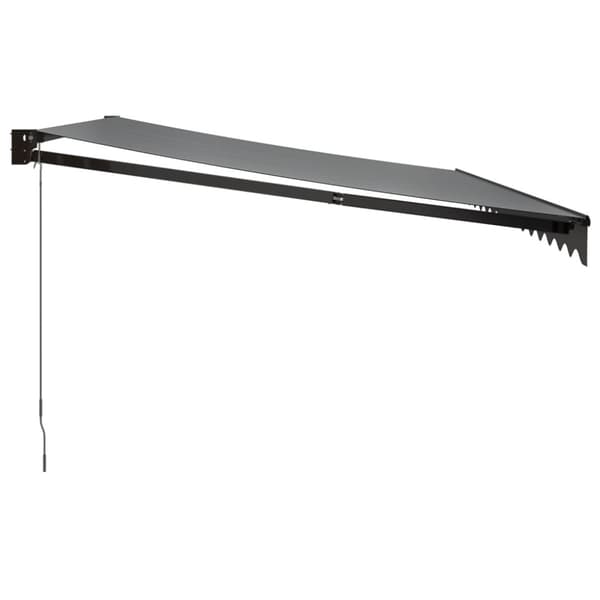 Markis infällbar antracit 4,5x3 m tyg&aluminium