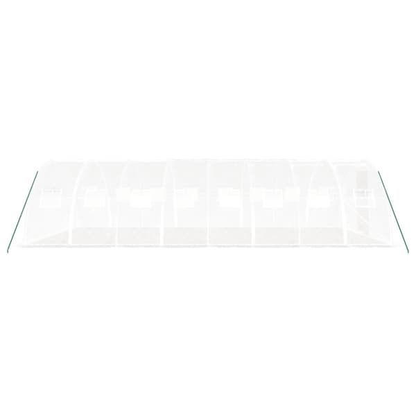 Växthus med stålram vit 32 m² 8x4x2 m