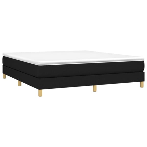 Boxspring-sängram svart 180x200 cm tyg