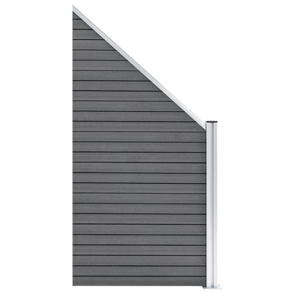 Staketpanel WPC 95x(105-180) cm grå
