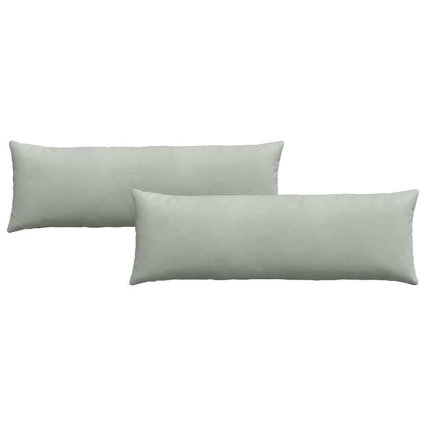Sofakuddar 2 pcs Ljusgrå 120 x 40 cm Kordread tyg