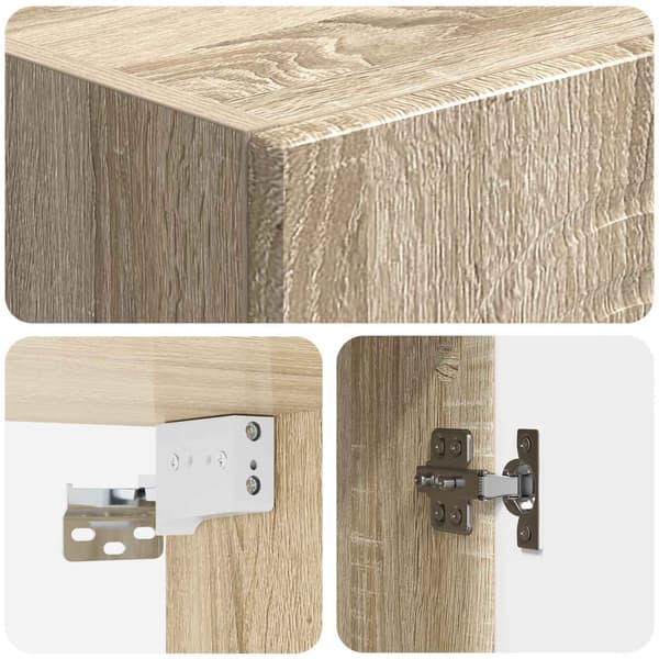 Skåpset 2 pcs Sonoma-ek Konstruerat trä