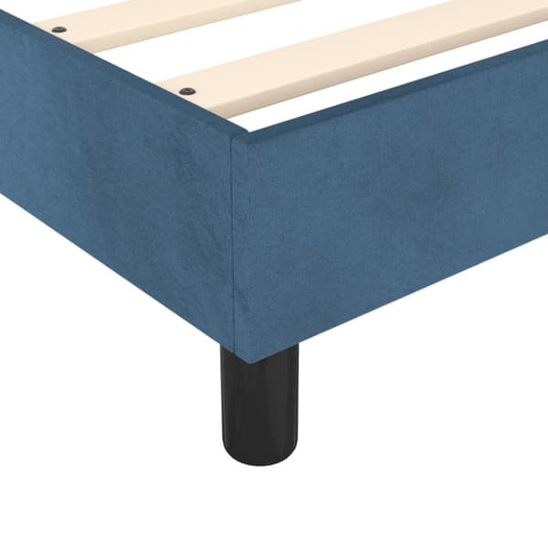 Boxspring-sängram mörkblå 90x190 cm sammet