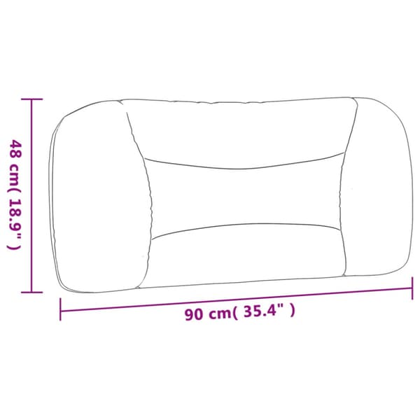 Headboard Cushion "Hvar" Light Grey 90 cm Fabric