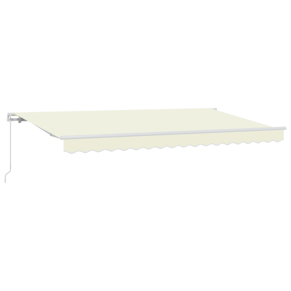 Utfällbar markis Kräm 350 x 200 cm tyg