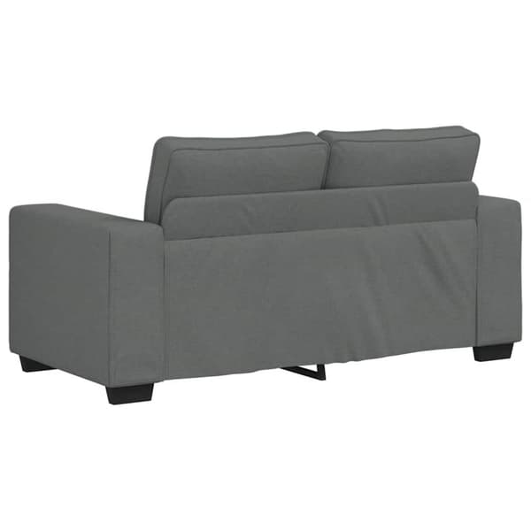 2-sitssoffa mörkgrå 160x77x82 cm tyg
