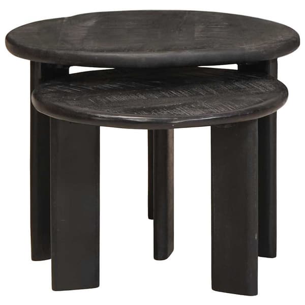 Nesting Kaffe Bord 2 pcs Vit Massivt mangoträ