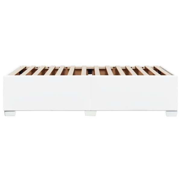 Sängram vit 90x200 cm konstläder