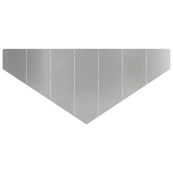 Kant för gräsmatta 100 x 45 cm Stål Silver
