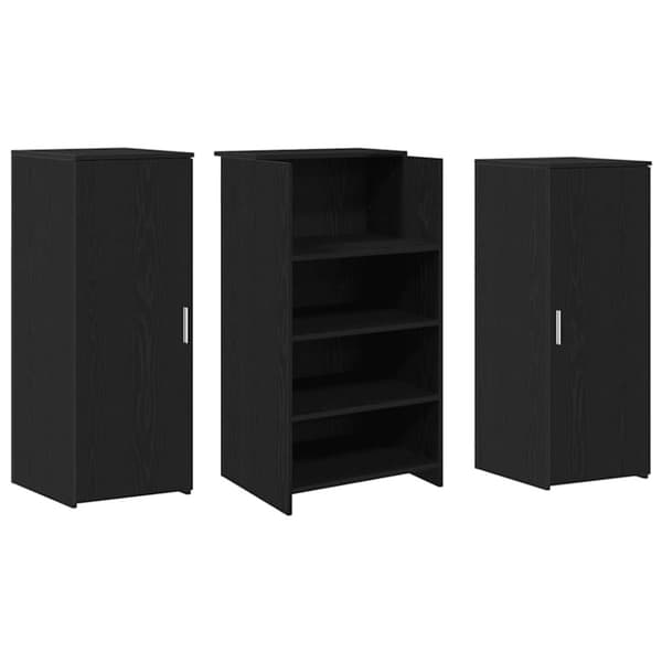 Receptionsdisk svart ek 135x50x103,5 cm konstruerat trä