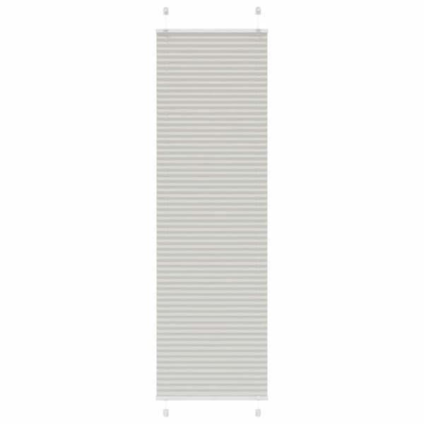 Plisserad persienn ljusgrå 60x200cm tyg bredd 59,4cm polyester