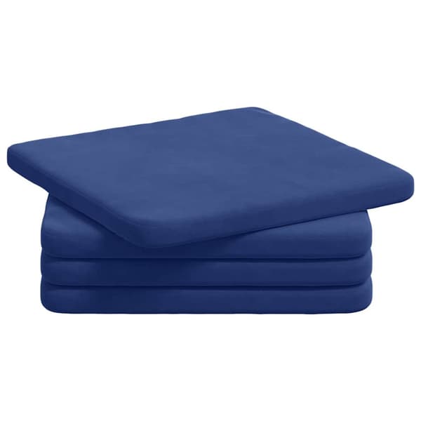 Sittkuddar 4 pcs Polisblå 40 x 40 x 3 cm Sammet