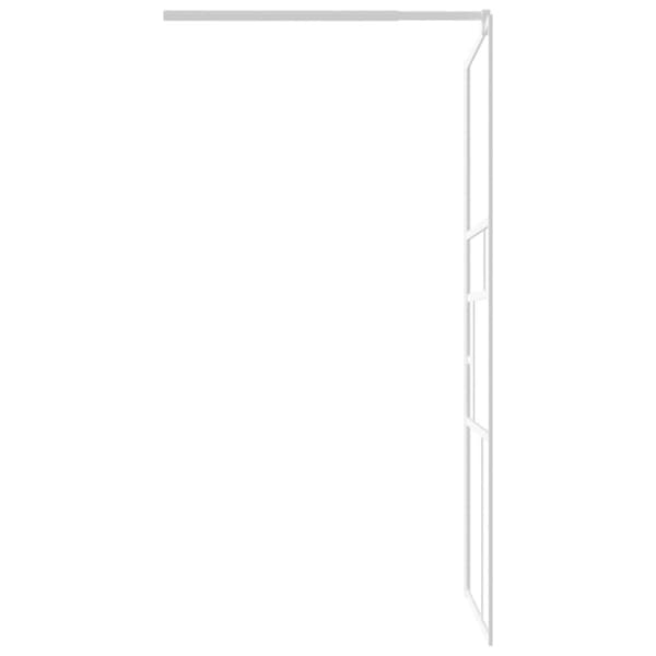 Duschvägg 90x195 cm ESG-glas vit