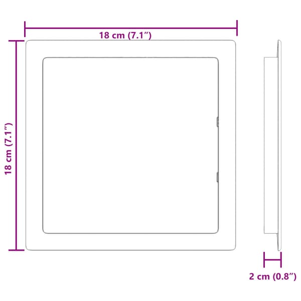 Åtkomstpaneler 2 pcs Vit 15 x 15 cm ABS Plast