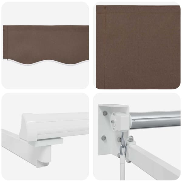 Utdragbar markis Taupe 4 x 2 m 100% Polyester och Aluminium