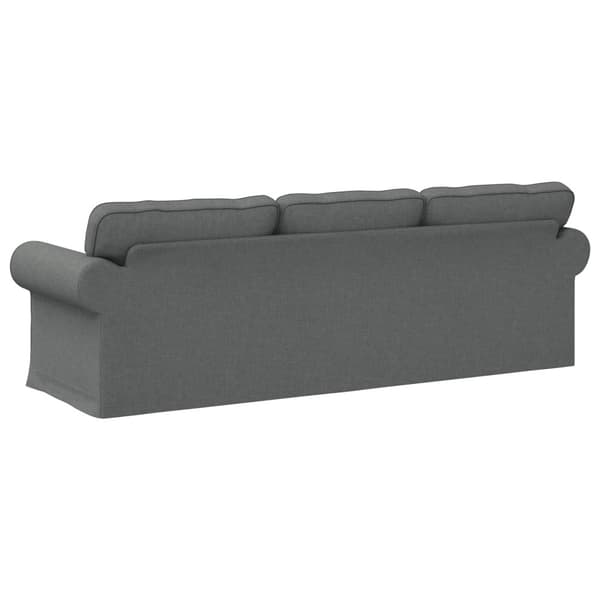 Soffa Mörkgrå 245 x 82 x 80 cm tyg