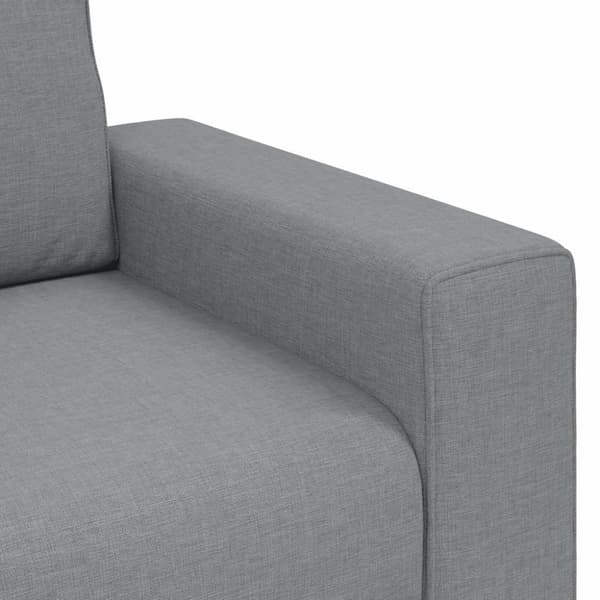 3-sitssoffa ljusgrå 220x77x82 cm tyg