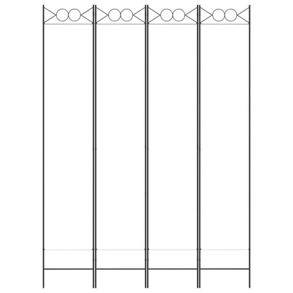 Rumsavdelare 4 paneler vit 120x220 cm tyg