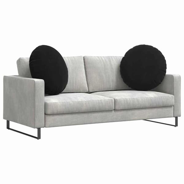Sittkuddar 2 pcs Svart Ø 80 x 29 cm Sammet