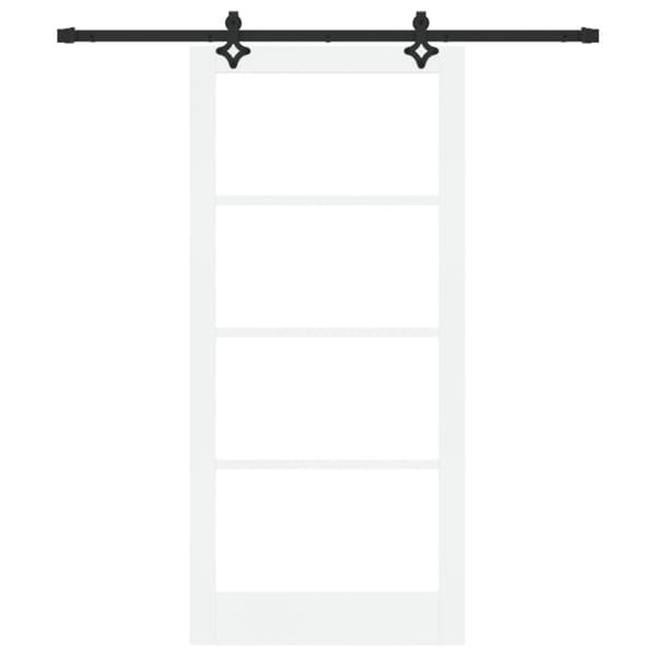 Skjutdörr ORKDAL Vit och svart 93 x 202 cm