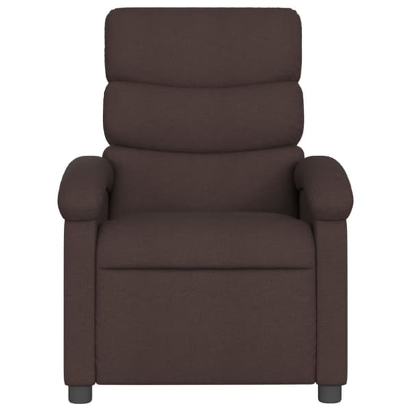 Massagefåtölj mörkbrun tyg