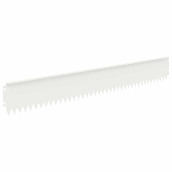 Kant för gräsmatta 10 pcs 103 x 15 cm Stål Vit