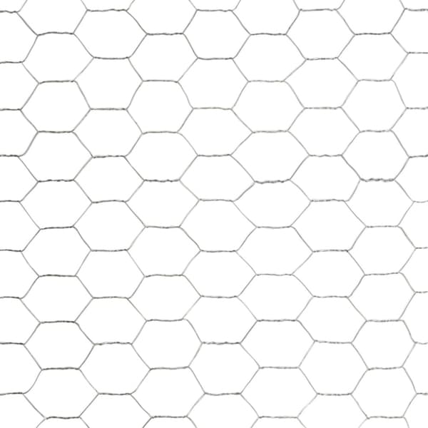 Hönsnät galvaniserat stål 25x1,2 m silver