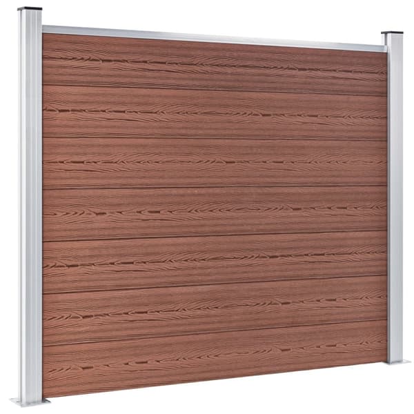 Staketpaneler WPC 526x146 cm brun