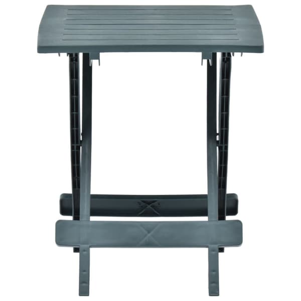 Hopfällbart trädgårdsbord grön 45x43x50 cm plast