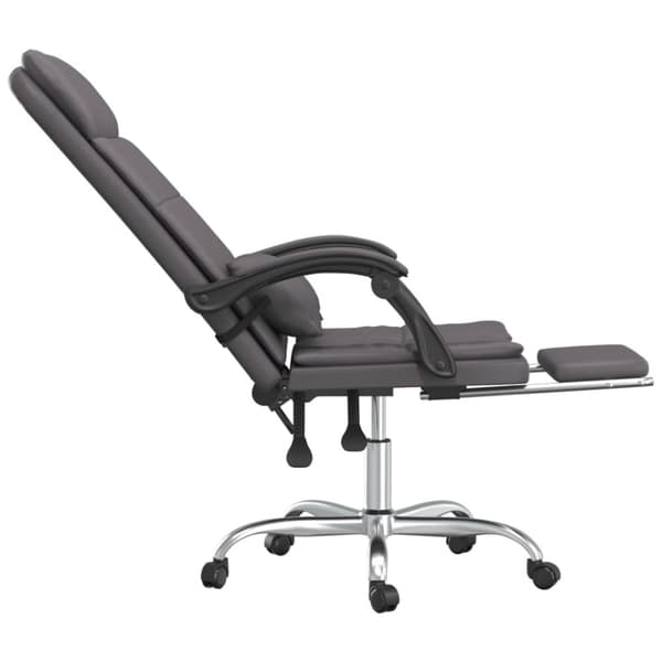 Kontorsstol med massage grå konstläder