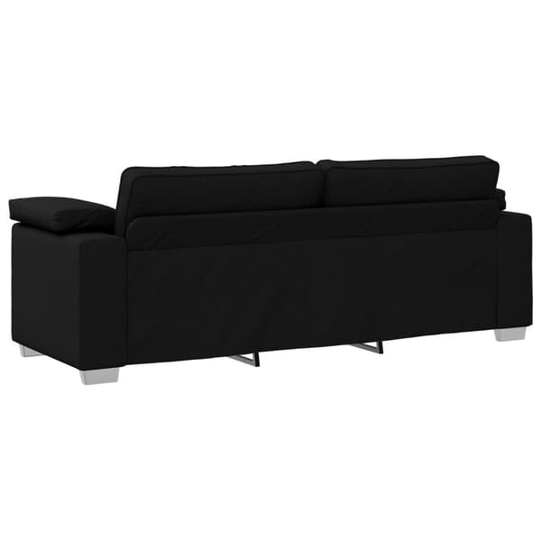 3-Sits soffa Svart 220 cm tyg