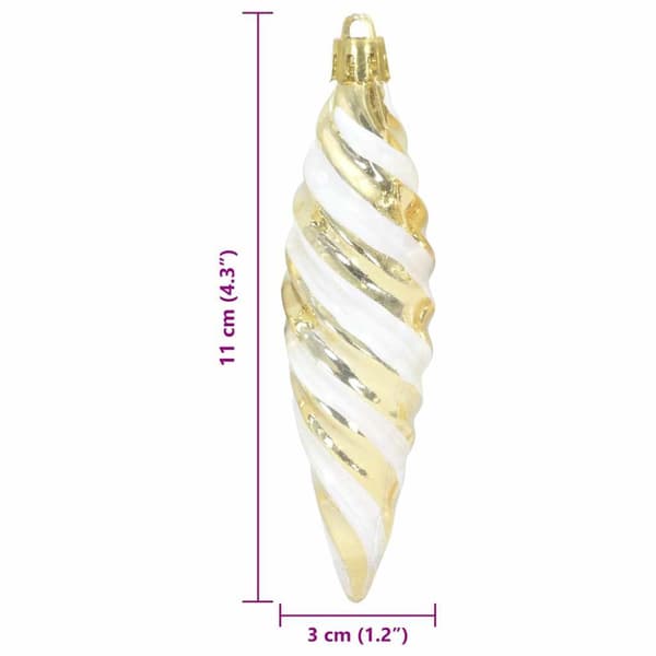 Jul Spiralformad Kula 40 pcs Guld Plast