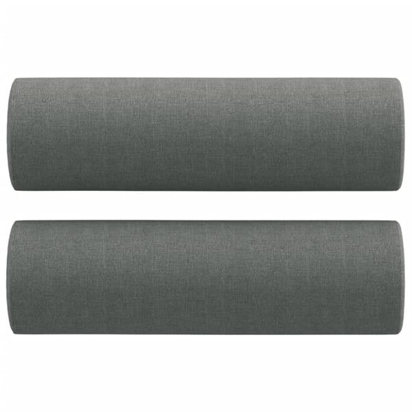 2-sits soffa med prydnadskuddar mörkgrå 140 cm tyg