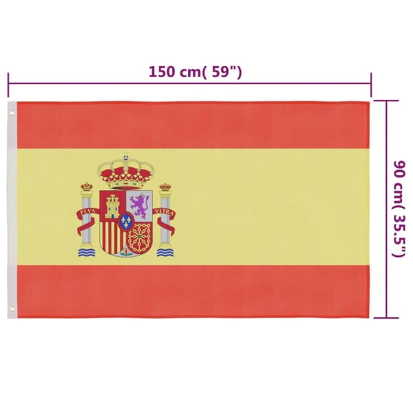 Spaniens flagga 90x150 cm